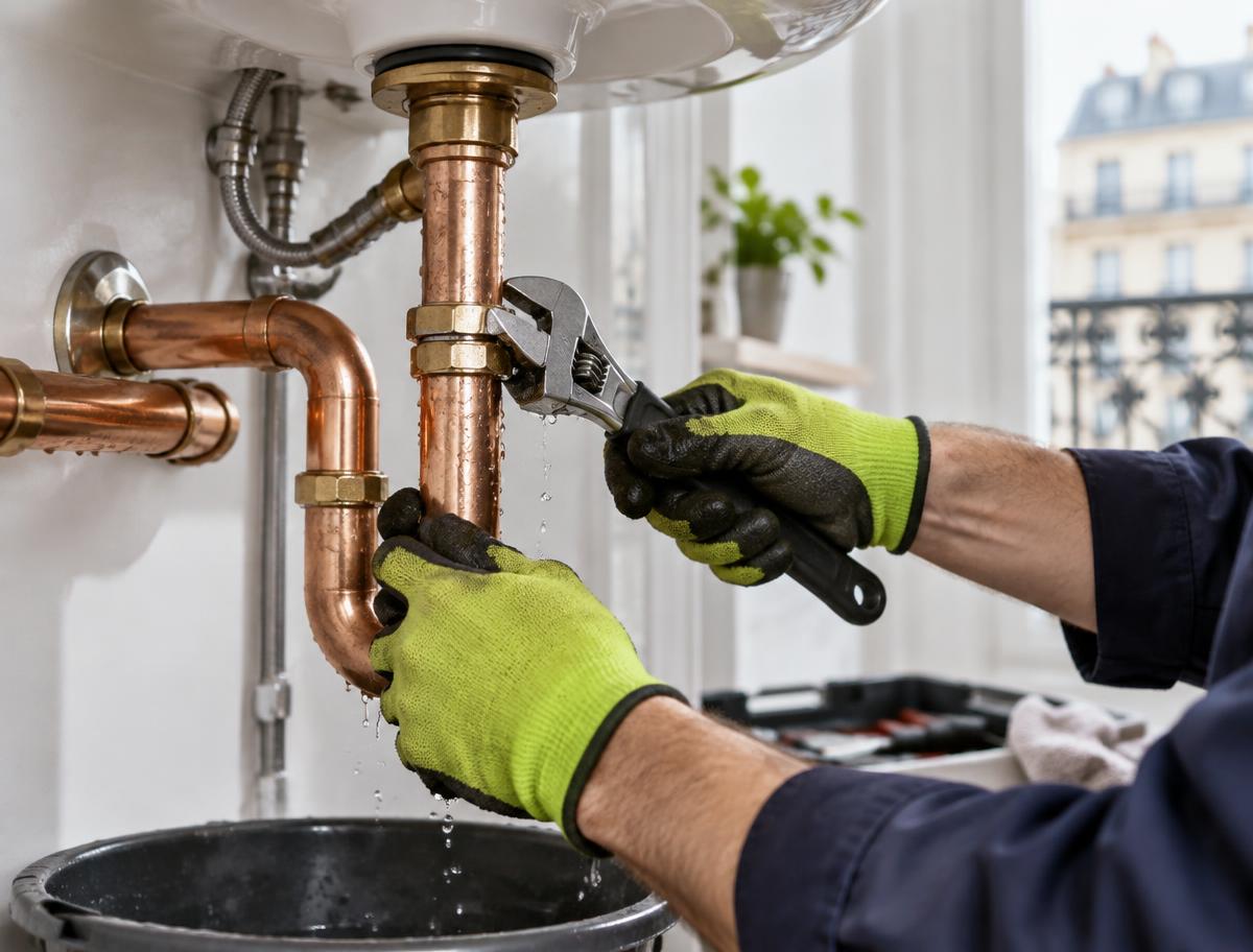 Réparation précise d’une fuite sur canalisation en cuivre